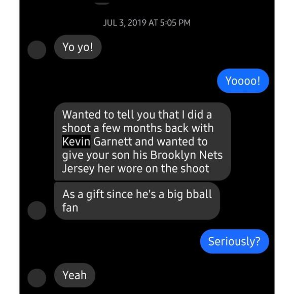 Kevin Garnett Brooklyn Nets PLAYER WORN FOR PROMO SHOOT Basketball NBA Jersey - Picture 8 of 8